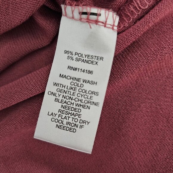 89th & Madison Embellished High Neck Sleeveless Mauve Tank Top - Picture 4 of 6